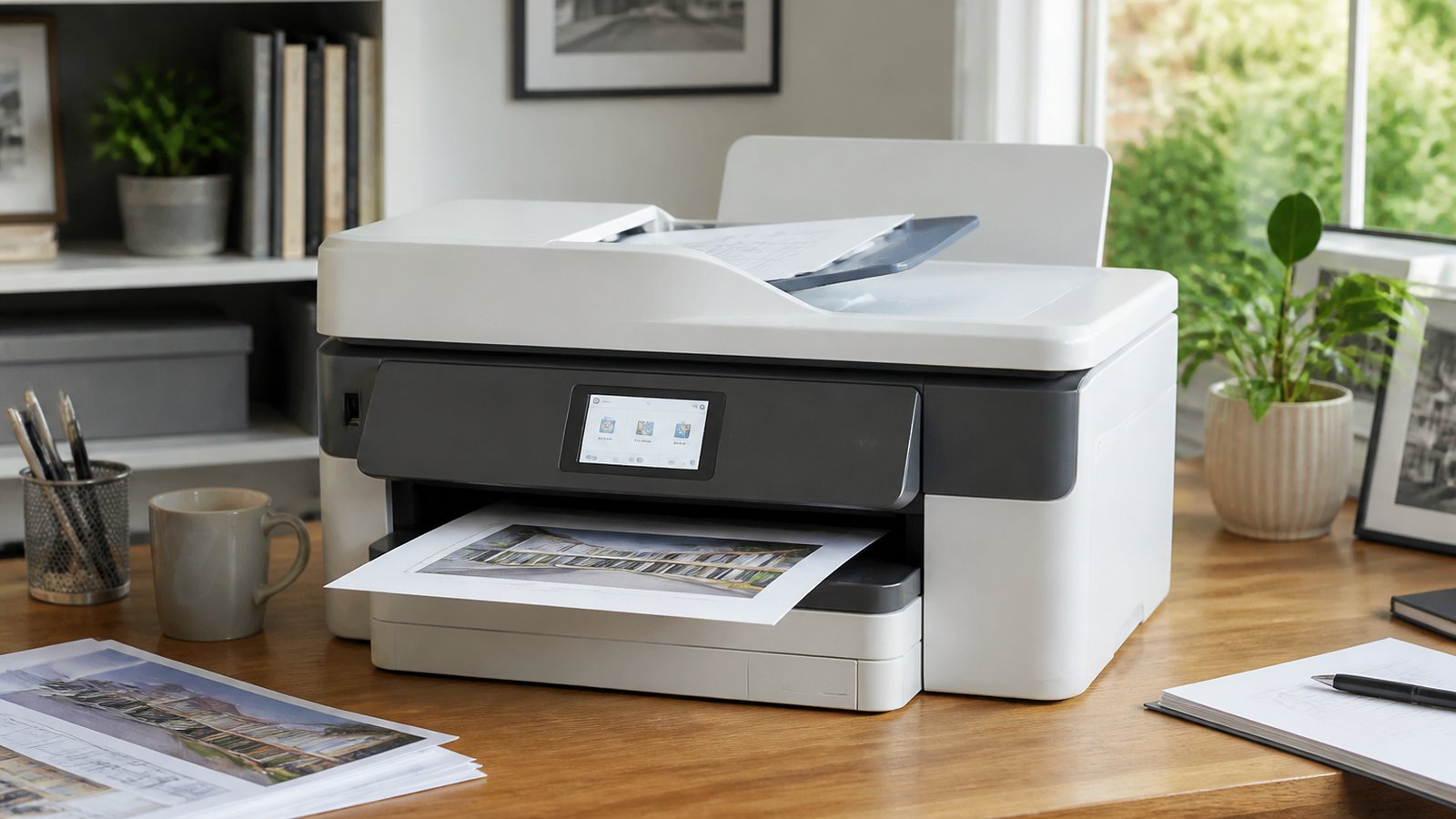 Large all-in-one with feeder ready for oversized sheet scans